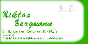 miklos bergmann business card